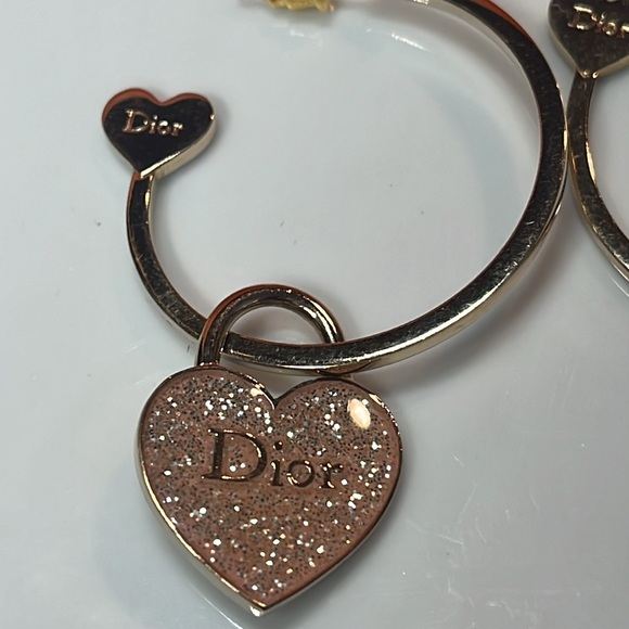 DIOR Heart Lock & Key Earrings Vintage - Picture 5 of 8